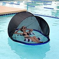 Pest Awaysis - Patent Pending | Swimming Pool Float | Bug Prevention Net | No More Bees, Wasps, Mosquitos | 40% Sunblock | Includes Bonus Hammock Float