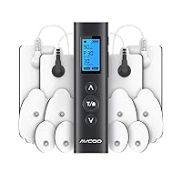 30 Modes TENS EMS Unit Compact Muscle Stimulator for Pain Relief, Rechargeable & Portable Dual Channel EMS Muscle Stimulator with 30 Intensity Levels and 12 Electrode Tens Unit Replacement Pads