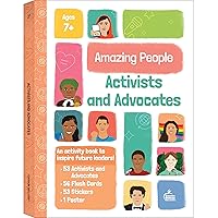 Amazing People: Activists and Advocates Children's Activity Book, 1st Grade, 2nd Grade, and 3rd Grade Activity Workbook With Flash Cards, Motivational Poster, Puzzles, Games, and Stickers
