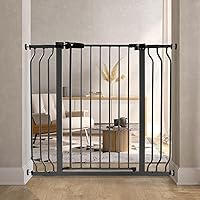 BalanceFrom Easy Walk-Thru Safety Gate for Doorways and Stairways with Auto-Close/Hold-Open Features, 36-Inch Tall, Fits 29.1 - 43.3 Inch Openings, Graphite