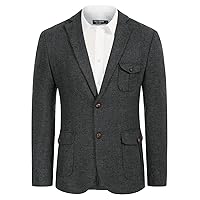 PJ PAUL JONES Mens British Wool Blend Suit Blazer Patchwork Tweed Sport Coats