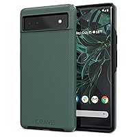 Crave Dual Guard for Google Pixel 6a Case, Shockproof Protection Dual Layer Case for Google Pixel 6a - Shaded Spruce Forest Green