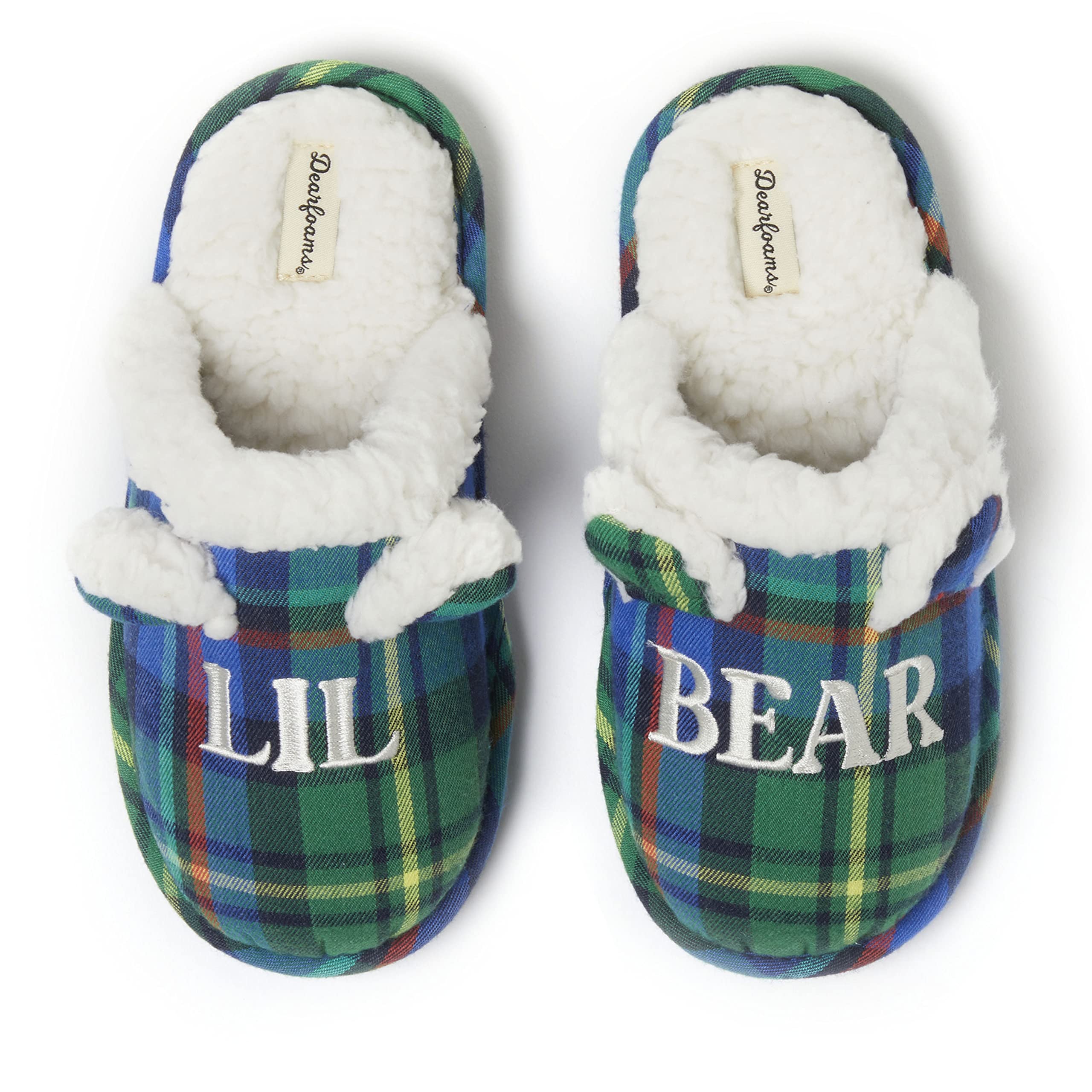 Dearfoams Unisex-child Lil Bear and Baby Bear Slipper