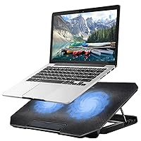 Laptop Cooling pad Laptop Cooler Stand Laptop Fan Cooling pad for 11-15.6 Inch Gaming Notebooks, 2 Turbine Fans,4 Angle Adjustable Laptop Cooling Stand (Black)