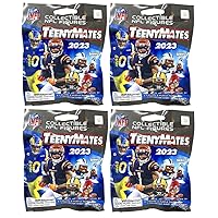 Party Animal TeenyMates 2022 / 2023 NFL Football Series 11 Figures Blind Bags Gift Set Party Bundle - 4 Pack