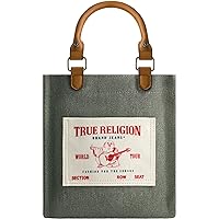 True Religion Women's Tote Bag, Buddha Pocket Travel Shoulder Handbag with Adjustable Removable Crossbody Strap