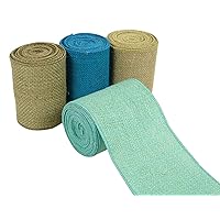 40 Yard Roll Natural Burlap Fabric Trim Wedding Embellishments Ribbons for Crafts-4 Inches Wide
