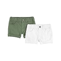 Baby Girls' Denim Shorts, Pack of 2