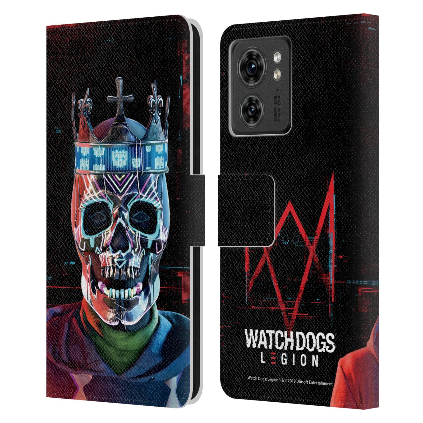 Head Case Designs Officially Licensed Watch Dogs Legion Ded Sec Key Art Leather Book Wallet Case Cover Compatible with Motorola Moto Edge 40