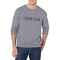 Calvin Klein Men's Intense Power Lounge Long Sleeve Sweatshirt, Storm Heather, S