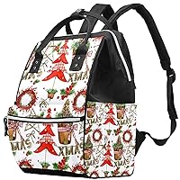 Christmas Tree Stars Decoratives Diaper Bag Backpack Baby Nappy Changing Bags Multi Function Large Capacity Travel Bag