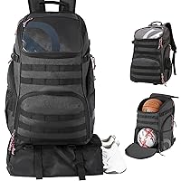 Large Basketball Backpack Bag with Ball Compartment and Shoe Pocket Outdoor Sports Equipment Bag