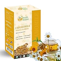 Organic Chamomile Flowers Dried Whole Camomile Herb For Loose Leaf Tea Herbal Tea Non GMO, Vegan, Caffeine-free 100% Pure 7.05 oz / 200 grams