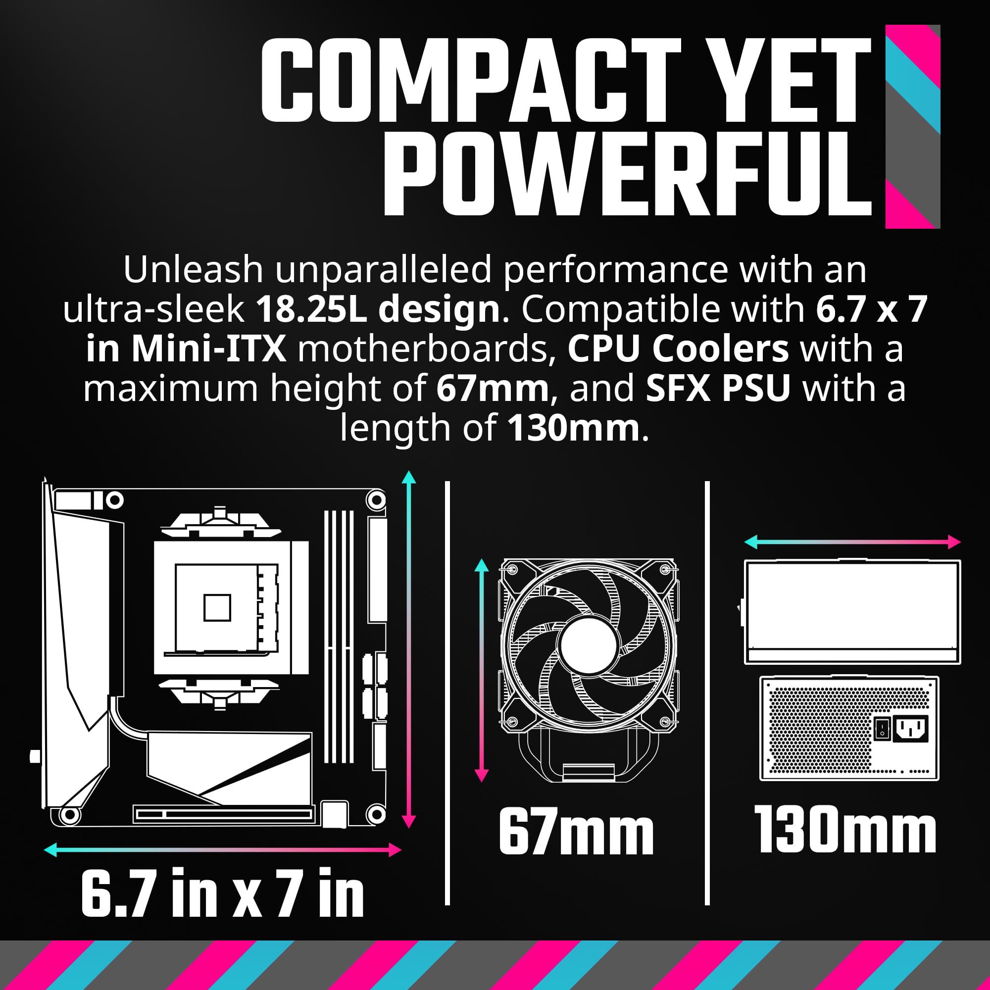 Cooler Master NR200P V2 White Mini-ITX 18L PC Case, Top-Mount 240mm|280mm Liquid Cooler, 356mm Vertical Mounting 3.5-Slot GPU, Tempered |Vented Panel, USB 3.2 Gen 2x2 Type C (NR200PV2-WCNN-S00)