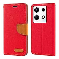 for Infinix Note 30 VIP Case, Oxford Leather Wallet Case with Soft TPU Back Cover Magnet Flip Case for Infinix Note 30 VIP Racing X6710 (6.67”)