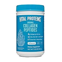 Vital Proteins Collagen Peptides Powder, Unflavored with Hyaluronic Acid and Vitamin C, 9.33 oz, Pack of 1