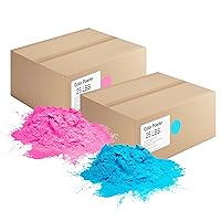 Chameleon Colors 25 lb. Color Powder - 2 Pack - 1 Vibrant Pink & 1 Blue Box - For 30-40 People - Kid Friendly, Non-Toxic & Gluten-Free - For Holi, Color Wars, Fun Run, Gender Reveal, Summer Camp