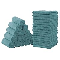 Baby Washcloths, Newborn Essentials Super Absorbent Baby Wipes, Gentle on Sensitive Skin for New Born Face, Baby Registry as Shower for Girls and Boys, Teal, 9x9 Inch (Pack of 32)
