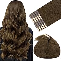 Tape in Extensions, 14 Inch 20pcs 50g, Remy Human Hair Tape in Extensions Real Hair Extensions Honey Brown Tape in Extensions Real Human Hair Straight Extensions Hair Extension Tape for Women