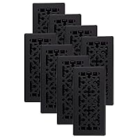 Decor Grates AGH410-BLK-8 Gothic Floor Register, 4x10 Inches, Textured Black, 8 Pack