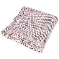 YOYI YOYI Cotton Baby Blanket Waffle Knit Toddler Blankets Soft Warm Breathable Nursery Swaddling Blankets for Girls and Boys Receiving Blanket for Crib, Stroller, car31 x40(Dusty Rose)