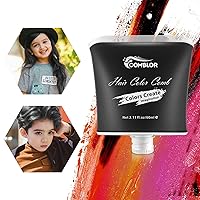 Temporary Hair Color for Kids, Comblor Black Hair Dye, Washable Hair Color Wax for Girls Boys Teens Adults, Ideal Gifts for Birthday, Cosplay, Party, Halloween, Children's Day, Crazy Hair Day