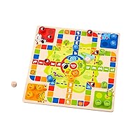 Wooden 2 In 1 Ludo/snakes And Ladders