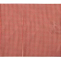 Poly Poplin Gingham Fabric Mini Checkers 07 RED / 58
