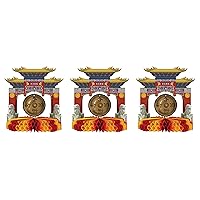 Asian Gong Centerpiece Party Accessory Pack of 3