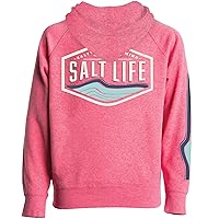 Salt Life Let It Go Youth Hoodie, Pomegranate Heather, X-Large