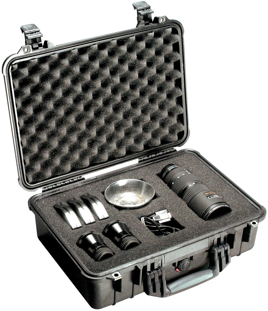 Pelican 1500 Camera Case With Foam (Orange)