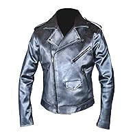 F&H Kid's Superhero Apocalypse Silver Evan Peters Double Rider Jacket