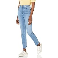 PAIGE Women's Ultra High Rise Cindy Straight Ankle Length in Austyn Destructed W/Destroyed Hem