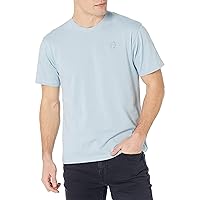 The Kooples Men's Short-Sleeved T-Shirt with Ribbed Edging and Skullhead Detail on Front