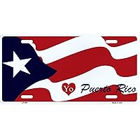 I Love Puerto Rico Metal Novelty License Plate Tag LP-468