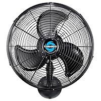 Tornado 16 Inch Pro Series Waterproof Outdoor Oscillating Wall Mount Fan - High Velocity Heavy Duty Metal Wall Mount Fan for Industrial, Commercial, Residential, and Greenhouse Use - UL Safety Listed