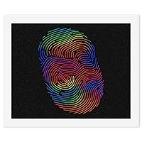Rainbow Pride Fingerprint Paint by Numbers for Adults DIY Painting Kits Unframed Arts Crafts Gift