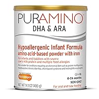 Enfamil PurAmino Hypoallergenic Infant Drink, for Severe Food Allergies, Omega-3 DHA, Iron, Immune Support, Powder Can, 14.1 Oz