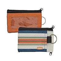 Chums Surfshorts Wallet - Lightweight Zippered Minimalist Wallet with Clear ID Window - Water Resistant with Key Ring