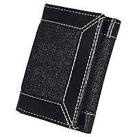 Denim Men's Trifold Designer Wallet - Sleek and Slim Includes ID Window and Credit Card Holder by Leatherboss