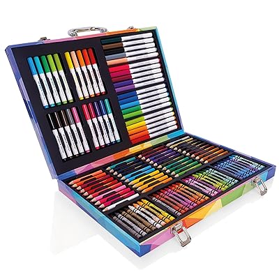 Mua Artworx Kids Coloring Set - 122 Assorted Art Pieces & Carry Case - Coloring  Kits For Kids Ages 4-8 - Coloring Pencils, Felt Tips Pens, Wax Crayons -  Arts and Craft