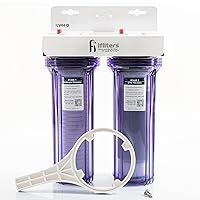 iFilters 2-Stage Well Water Whole House Filtration Complete Commercial Grade System | Removes Sediment, Chlorine, VOCs, Chemicals, Odor, Taste, Rust