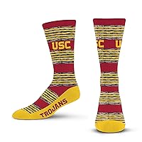 For Bare Feet Men's RMC Multi Stripe Crew Sock NCAA