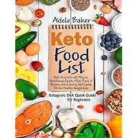 Keto Food List: Ketogenic Diet Quick Guide for Beginners: Keto Food List with Macros, Nutritional Charts Meal Plans & Recipes with Calories Net Carbs Fat for Healthy Weight Loss. Keto Food List: Ketogenic Diet Quick Guide for Beginners: Keto Food List with Macros, Nutritional Charts Meal Plans & Recipes with Calories Net Carbs Fat for Healthy Weight Loss. Paperback