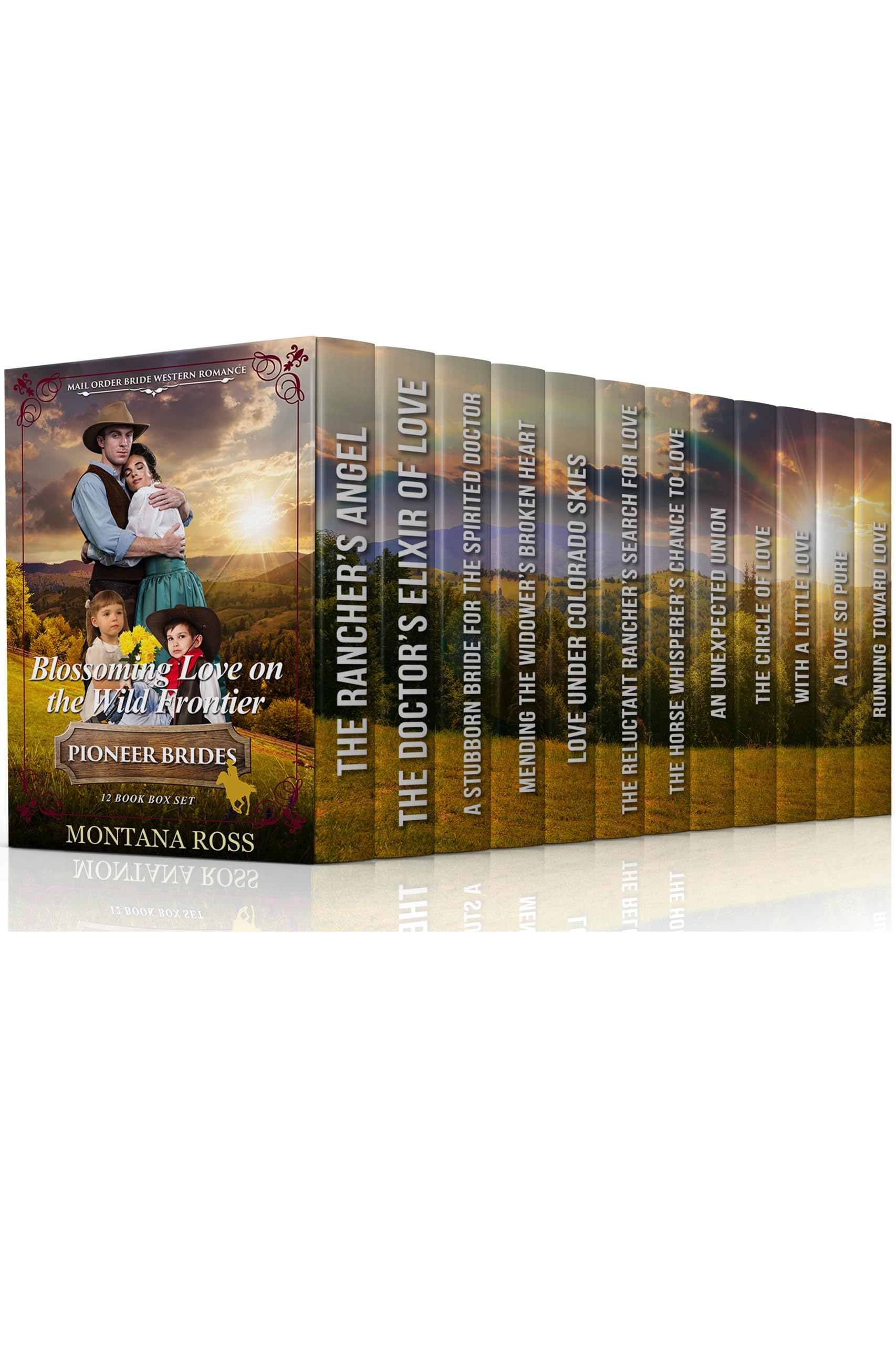 Blossoming Love on the Wild Frontier: Mail Order Bride Western Romance 12-Book Box Set