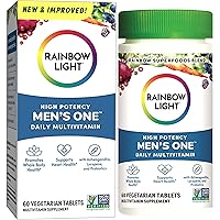 Mens One Multivitamin, Men's Daily Multivitamin Provides High-Potency Immune Support, With Vitamin C, Vitamin D and Zinc, Vegetarian, 60 Count
