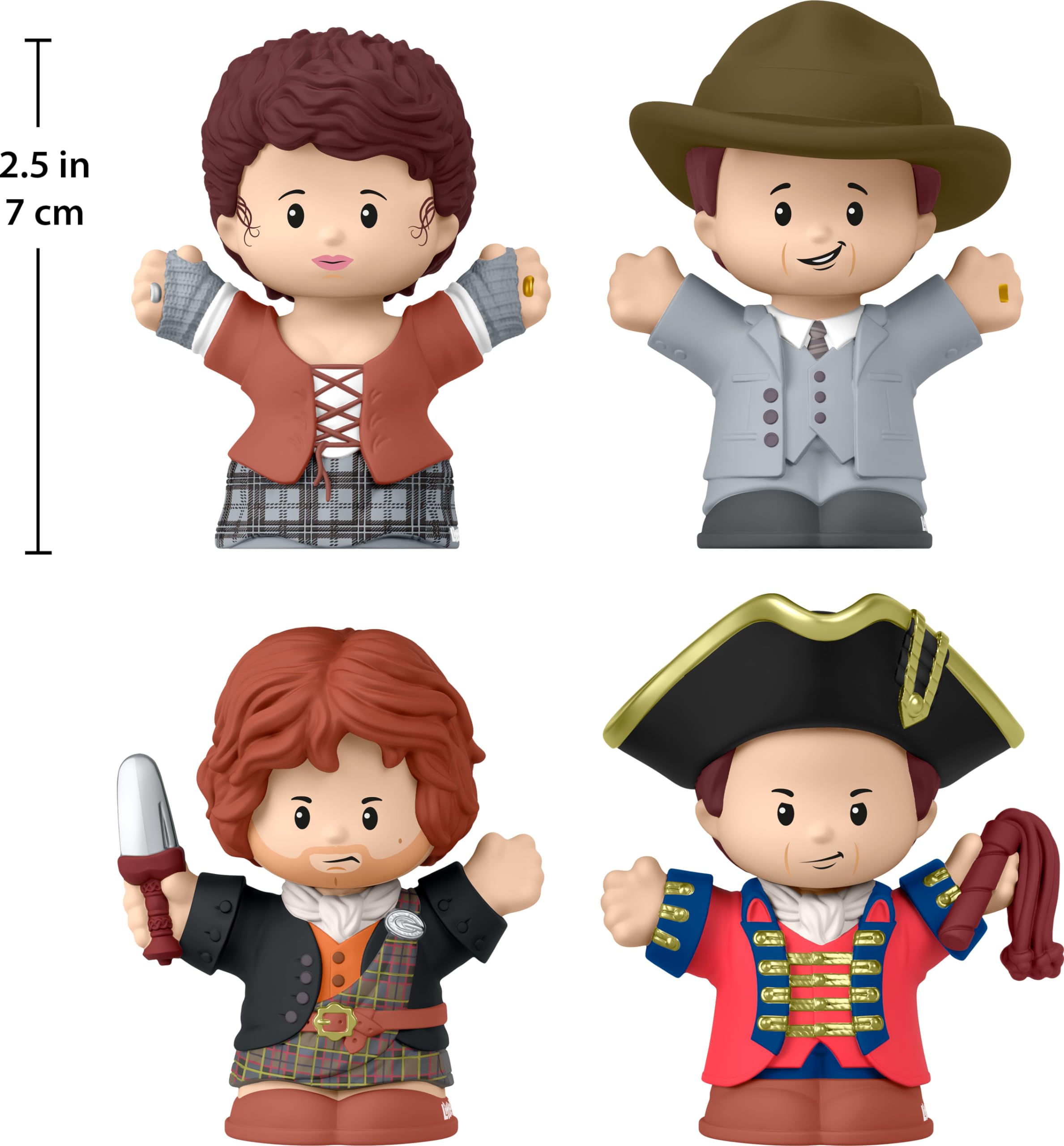 ​Little People Collector Outlander Special Edition Set with Claire & Jamie Fraser in a Display Gift Box for Adults & Fans, 4 Figures
