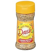 Dash Salt-Free Seasoning Blend, Lemon Pepper, 2.5 Ounce (Pack of 8)