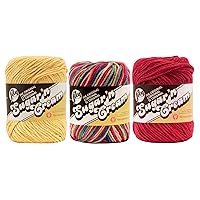 Bulk Buy: Lily Sugar 'n Cream Limited Edition 100% Cotton Yarn (Curated 3-Pack) (Country Yellow, Painted Desert, Country Red)3
