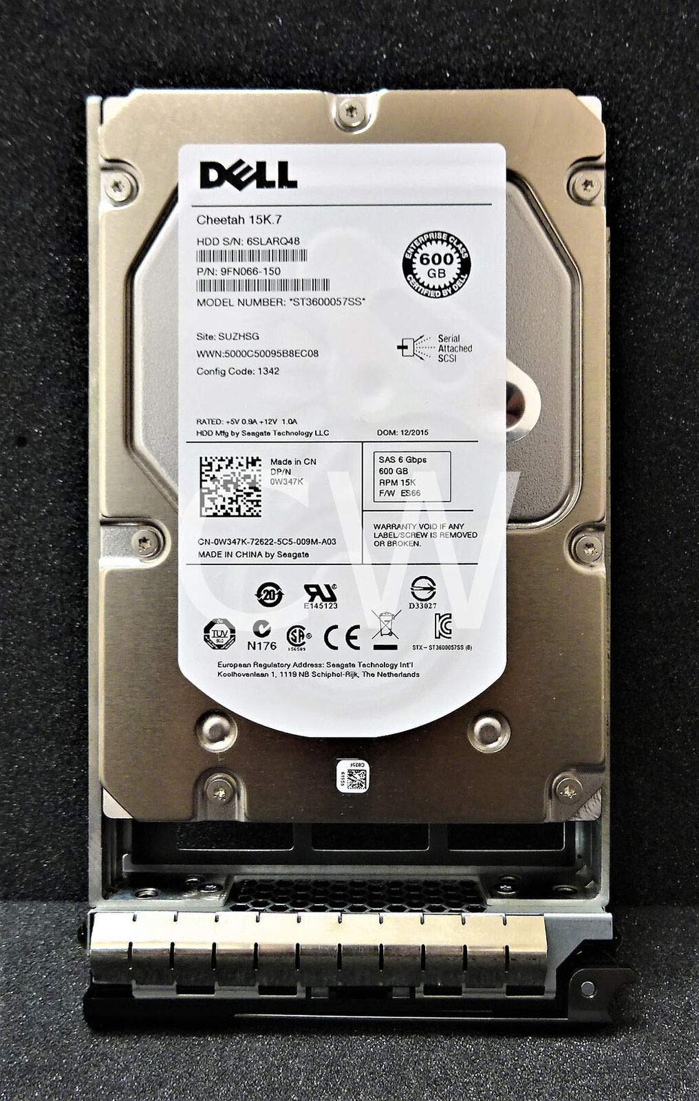 Dell 600gb 15k 3.534; SAS6 Hard Drive - SAS - 15000 rpm - 16 MB Buffer - 1 Pack - W347K